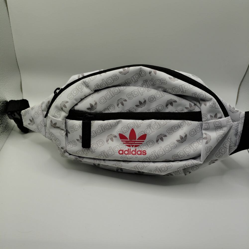 Adidas Originals National Waist Pack Fanny Pack White Black Red Streetwear Bag